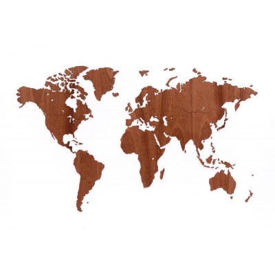 Купить Деревянная карта мира World Map Wall Decoration Exclusive, красное дерево с нанесением