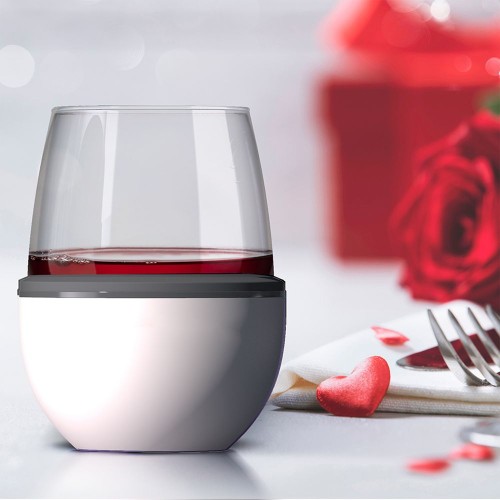Купить Термобокал для вина Wine Kuzie, белый с нанесением логотипа