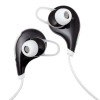 Купить Cпортивные Bluetooth наушники Vatersay, черные с белым с нанесением логотипа
