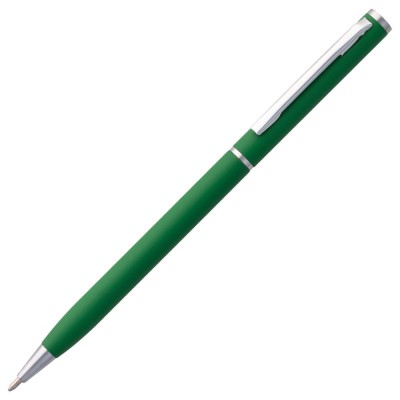 Купить Ручка шариковая Hotel Chrome, ver.2, матовая зеленая с нанесением