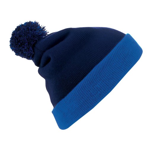 Купить Шапка BREEZE, темно-синяя с синим с нанесением логотипа