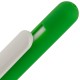 Купить Ручка шариковая Slider Soft Touch, зеленая с белым с нанесением логотипа