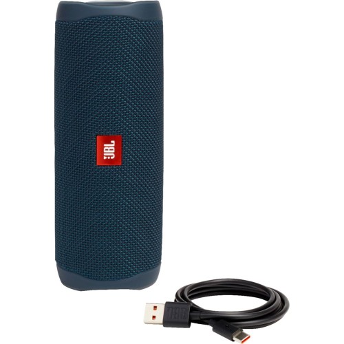 Купить Беспроводная колонка JBL Flip 5, синяя с нанесением логотипа Купить Беспроводная колонка JBL Flip 5, синяя с нанесением логотипа