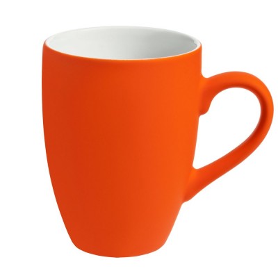 Купить Кружка Best Morning c покрытием софт-тач, оранжевая с нанесением логотипа