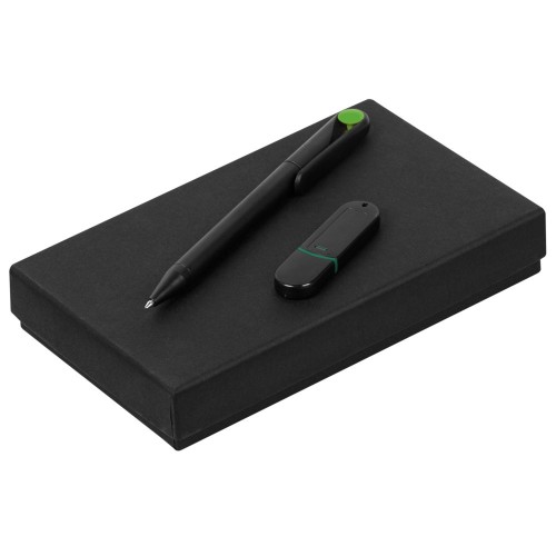 Купить Набор YourDay Black, черно-зеленый с нанесением логотипа