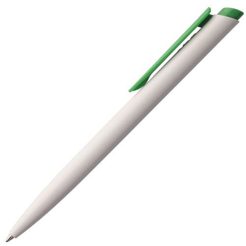 Купить Ручка шариковая Senator Dart Polished, бело-зеленая с нанесением логотипа