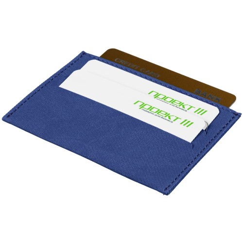 Купить Чехол для карточек Twill, синий с нанесением логотипа