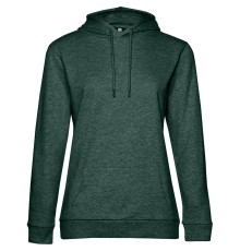 Толстовка с капюшоном женская Hoodie, темно-зеленый меланж