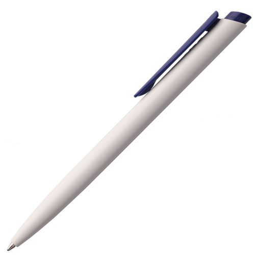 Купить Ручка шариковая Senator Dart Polished, бело-синяя с нанесением логотипа