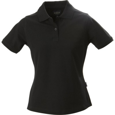 Купить Рубашка поло стретч женская ALBATROSS, черная с нанесением логотипа