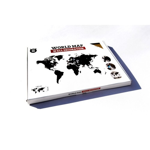 Купить Деревянная карта мира World Map Wall Decoration Large, коричневая с нанесением логотипа