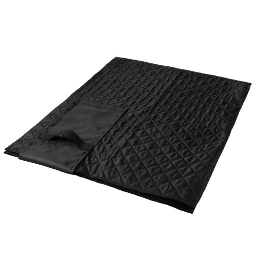 Купить Плед для пикника Comfy, черный с нанесением логотипа