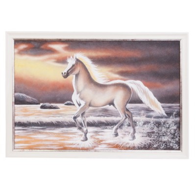Купить Картина «Лошадь» в серебристой раме с нанесением