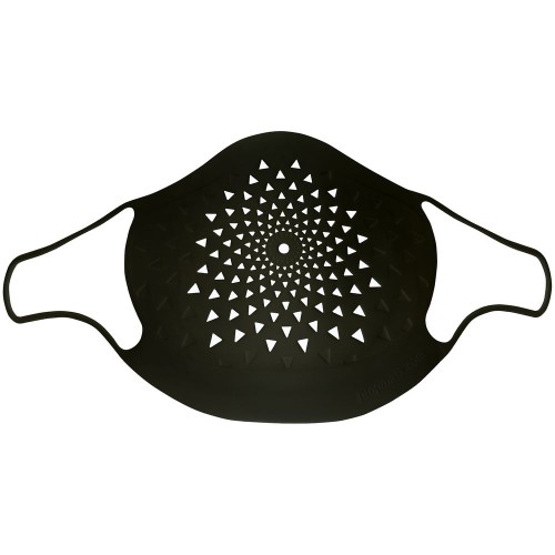 Купить Многоразовая маска с прополисом PropMask, силиконовая, черная с нанесением логотипа