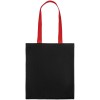 Купить Холщовая сумка BrighTone, черная с красными ручками с нанесением логотипа