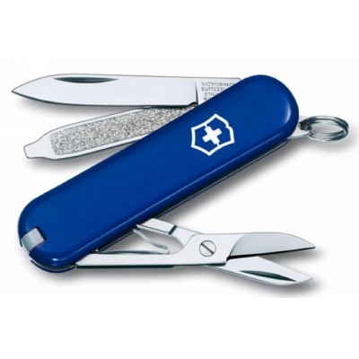 Купить Нож-брелок Classic 58 с отверткой, синий с нанесением логотипа