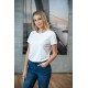Купить Футболка женская Ladies American U, синяя с нанесением логотипа