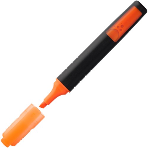Купить Маркер текстовый Liqeo Pen, оранжевый с нанесением логотипа
