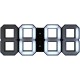 Купить Часы настенные White & White Clock, черные с нанесением логотипа