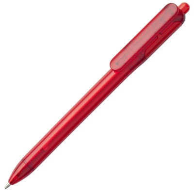 Купить Ручка шариковая Bolide Transparent, красная с нанесением