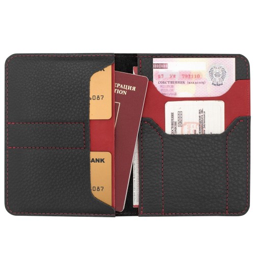 Купить Автобумажник Hakuna Matata, черный с красным с нанесением логотипа