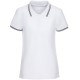 Купить Рубашка поло женская Virma Stripes Lady, белая с нанесением логотипа