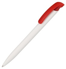 Ручка шариковая Clear Solid, белая с красным