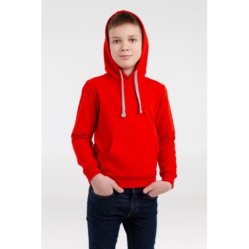 Купить Толстовка с капюшоном детская Kirenga Kids, красная с нанесением логотипа
