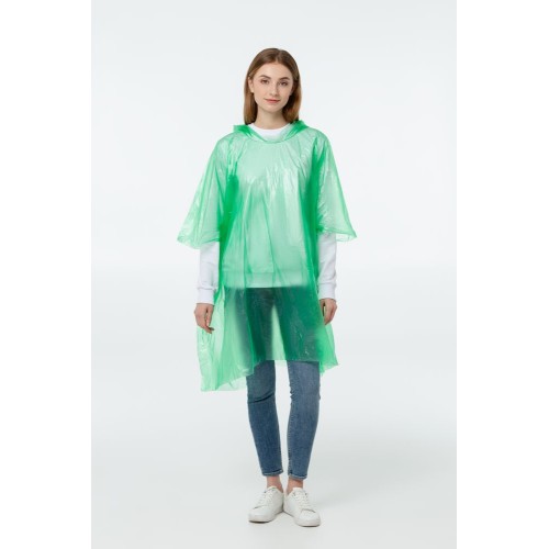 Купить Дождевик-пончо RainProof, зеленый с нанесением логотипа