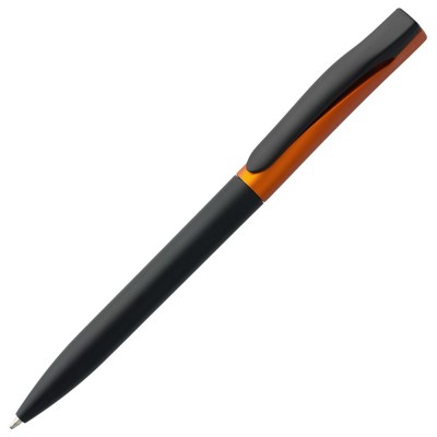Купить Ручка шариковая Pin Fashion, черно-оранжевый металлик с нанесением