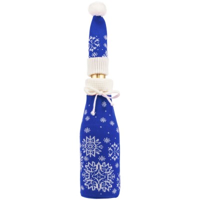 Купить Чехол на бутылку Snow Fairy, синий (василек) с нанесением
