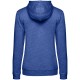Купить Толстовка с капюшоном женская Hoodie, ярко-синий меланж с нанесением логотипа