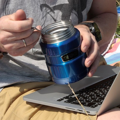 Купить Термос для еды Thermos SK3000, синий с нанесением логотипа