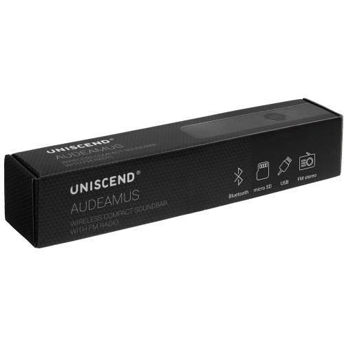 Купить Беспроводная стереоколонка Uniscend Audeamus, белая с нанесением логотипа Купить Беспроводная стереоколонка Uniscend Audeamus, белая с нанесением логотипа