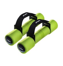 Пара гантелей Biceps 1,5 кг зеленого цвета