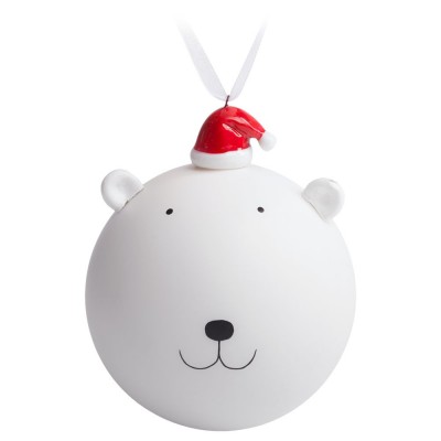 Купить Елочный шар с фигуркой «Новогодний мишка», 9 см с нанесением
