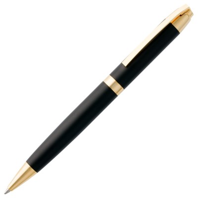 Купить Ручка шариковая Razzo Gold, черная с нанесением логотипа