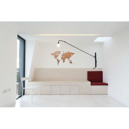 Купить Деревянная карта мира World Map Wall Decoration Small, коричневая с нанесением логотипа