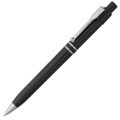 Купить Ручка шариковая Raja Chrome, черная с нанесением