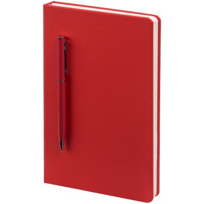 Купить Ежедневник Magnet Shall с ручкой, красный с нанесением