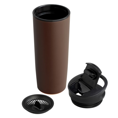 Купить Термостакан fixMug, коричневый с нанесением логотипа