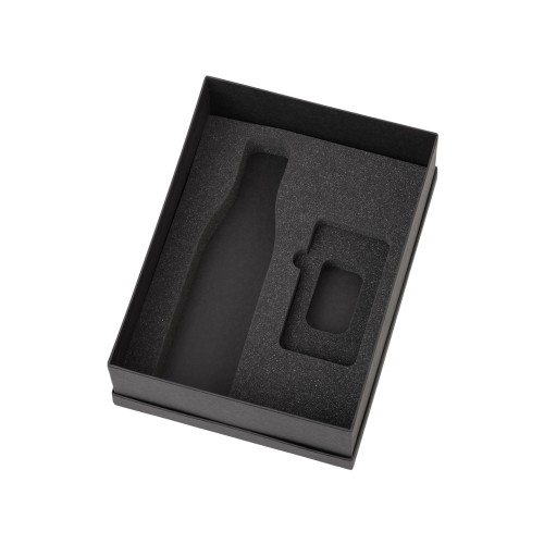 Купить Подарочный набор с термобутылкой и повербанком С1, 5000 mAh, темно-синий с нанесением логотипа