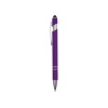 Купить Ручка металлическая soft-touch шариковая со стилусом Sway, фиолетовый/серебристый с нанесением логотипа