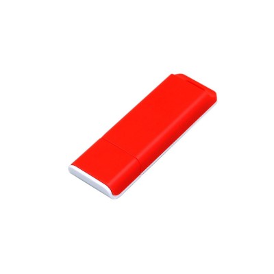 Купить Флешка 3.0 прямоугольной формы, оригинальный дизайн, двухцветный корпус, 32 Гб, красный/белый с нанесением