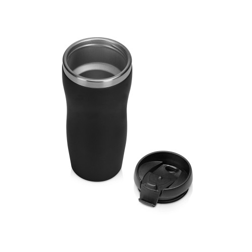 Купить Термокружка Mony Steel 350 мл, soft touch, черный (Р) с нанесением логотипа