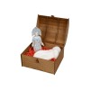 Купить Набор: кукла-снегурочка, варежки Новогоднее настроение, белый/голубой с нанесением логотипа