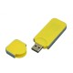 Купить USB-флешка на 64 Гб в стиле I-phone, прямоугольнй формы, желтый с нанесением логотипа