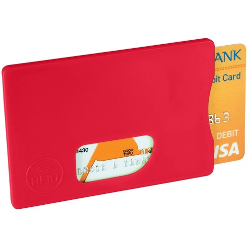 Купить Защитный RFID чехол для кредитной карты Arnox, красный с нанесением логотипа