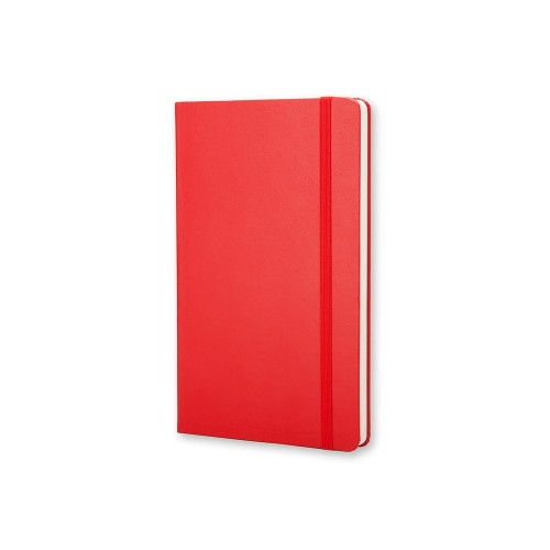 Купить Записная книжка Moleskine Classic (нелинованный) в твердой обложке, Large (13х21см), красный с нанесением логотипа