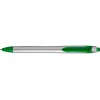 Купить Ручка шариковая Каприз Сильвер, серебристый/зеленый с нанесением логотипа